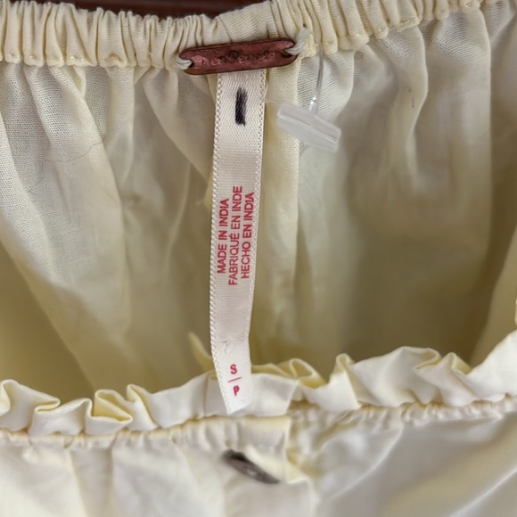 NWOT Free People Yellow Romper With Pockets Size Small - Picture 2 of 9